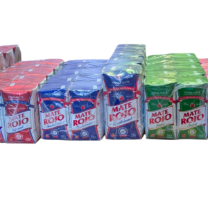 Variedades de los paquetes incluidos en el pack minorista de 50kg de Yerba Mate 10 y Mate Rojo